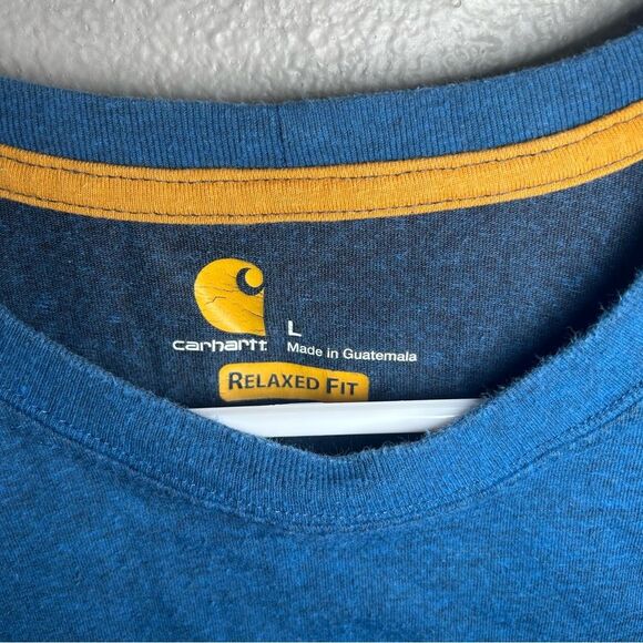 Carhartt blue relaxed fit short sleeve pocket tshirt men’s size large - Picture 6 of 7